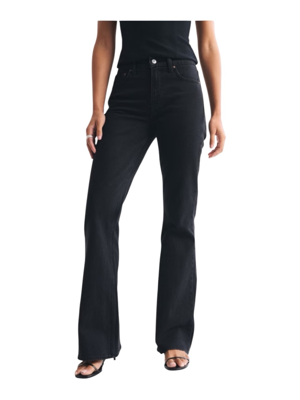 Abercrombie & Fitch The Flare Ultra High Rise Jeans Black Size 25
